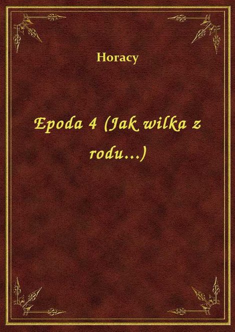 ebooki: Epoda 4 (Jak wilka z rodu...) – ebook