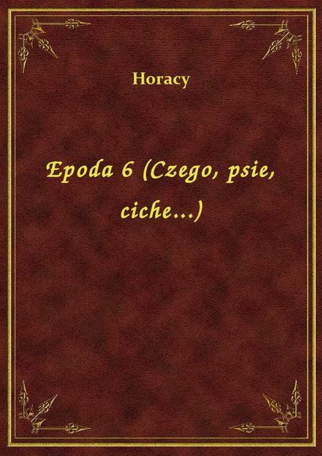 ebooki: Epoda 6 (Czego, psie, ciche...) – ebook
