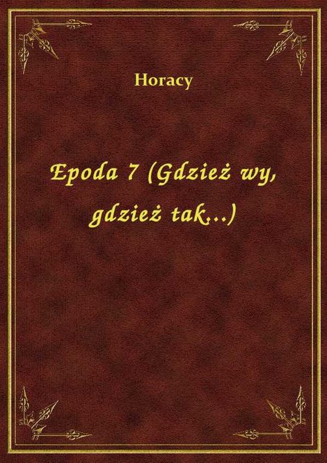 ebooki: Epoda 7 (Gdzież wy, gdzież tak...) – ebook