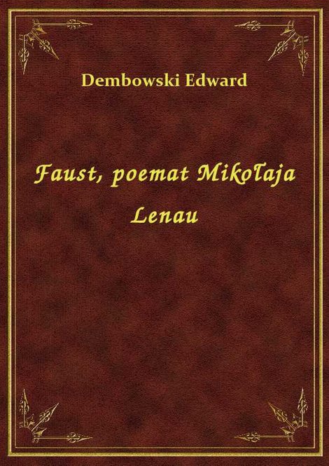 ebooki: Faust, poemat Mikołaja Lenau – ebook