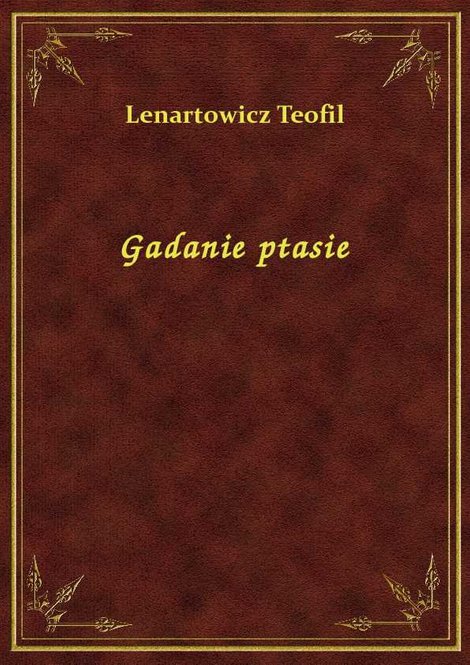 ebooki: Gadanie ptasie – ebook