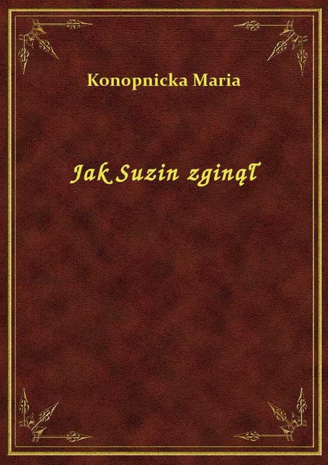 ebooki: Jak Suzin zginął – ebook