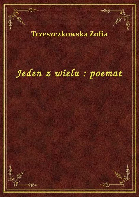 ebooki: Jeden z wielu : poemat – ebook
