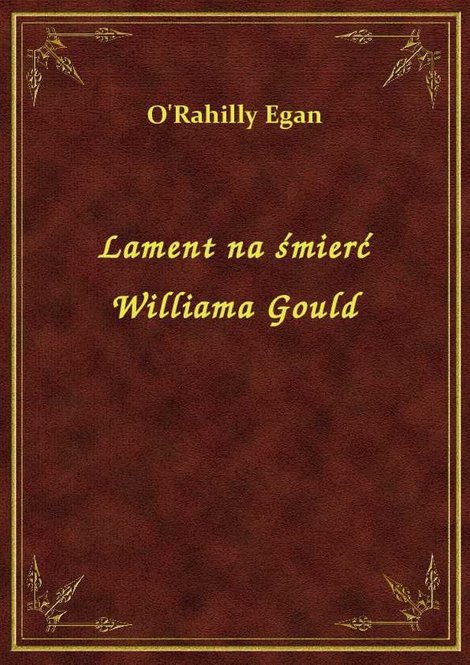 ebooki: Lament na śmierć Williama Gould – ebook