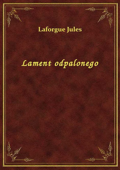 ebooki: Lament odpalonego – ebook