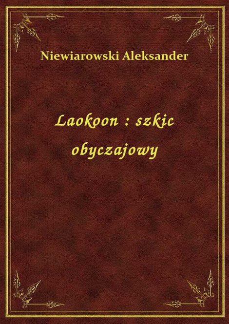 ebooki: Laokoon : szkic obyczajowy – ebook