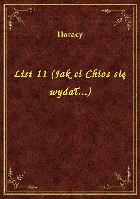 ebooki: List 11 (Jak ci Chios się wydał...) – ebook