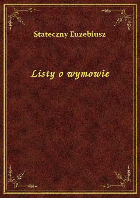 ebooki: Listy o wymowie – ebook