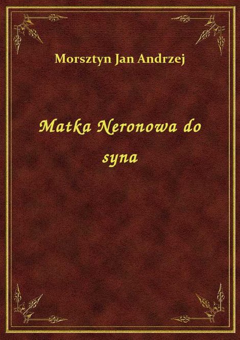 ebooki: Matka Neronowa do syna – ebook
