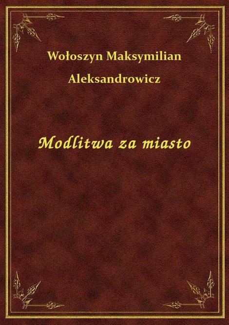 ebooki: Modlitwa za miasto – ebook