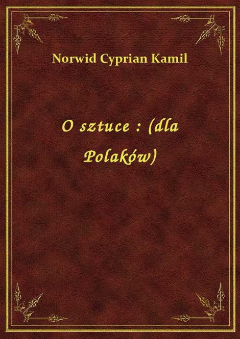 ebooki: O sztuce : (dla Polaków) – ebook