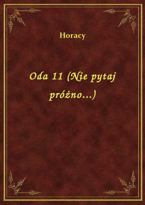 ebooki: Oda 11 (Nie pytaj próżno...) – ebook