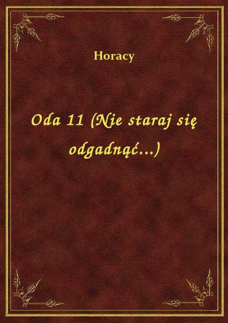 ebooki: Oda 11 (Nie staraj się odgadnąć...) – ebook