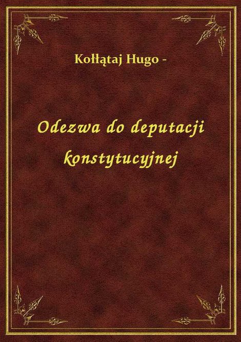 ebooki: Odezwa do deputacji konstytucyjnej – ebook