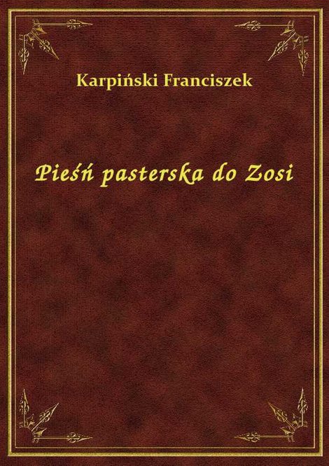 ebooki: Pieśń pasterska do Zosi – ebook