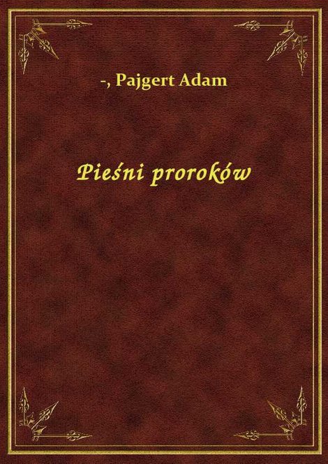 ebooki: Pieśni proroków – ebook