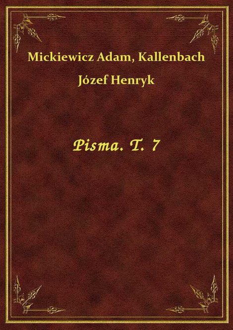ebooki: Pisma. T. 7 – ebook