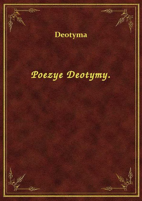 ebooki: Poezye Deotymy. – ebook