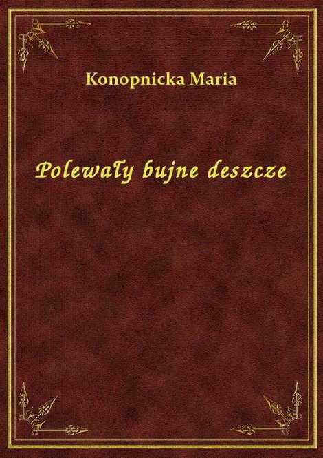 ebooki: Polewały bujne deszcze – ebook