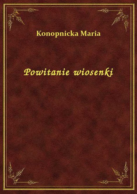 ebooki: Powitanie wiosenki – ebook