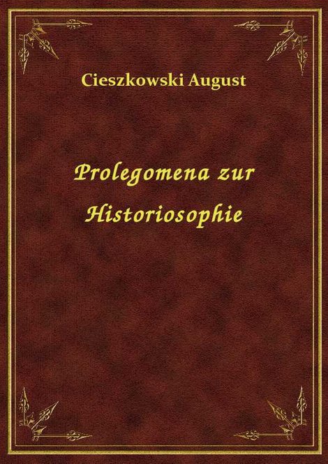 ebooki: Prolegomena zur Historiosophie – ebook
