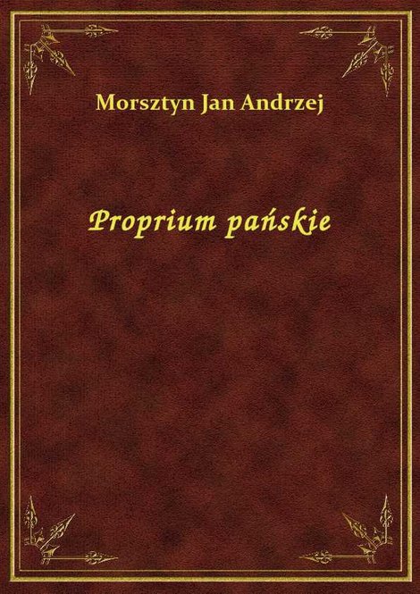 ebooki: Proprium pańskie – ebook