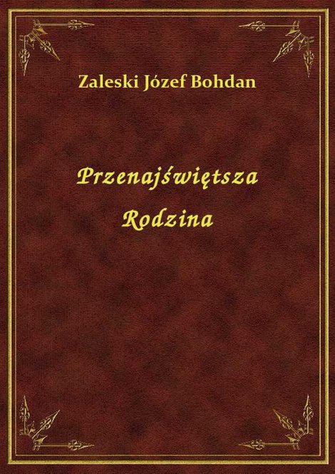ebooki: Przenajświętsza Rodzina – ebook