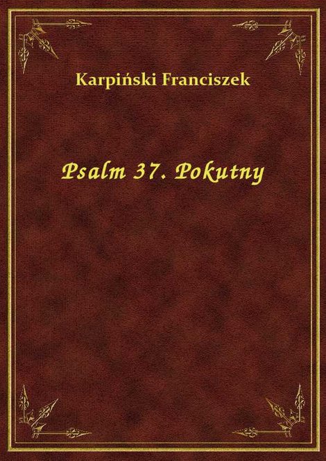 ebooki: Psalm 37. Pokutny – ebook