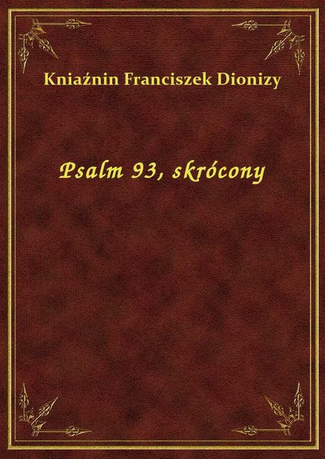 ebooki: Psalm 93, skrócony – ebook