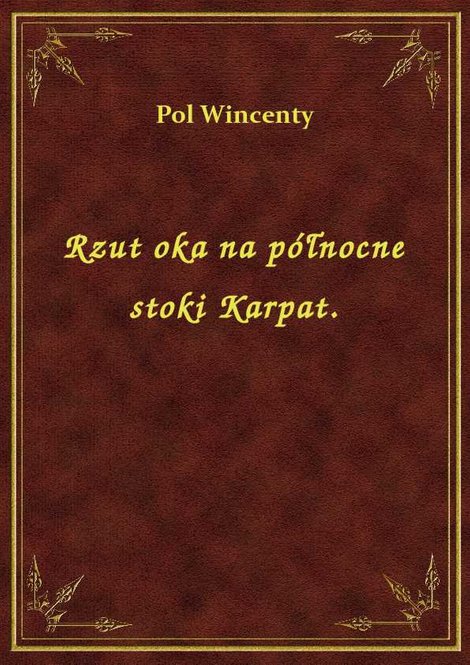 ebooki: Rzut oka na północne stoki Karpat. – ebook