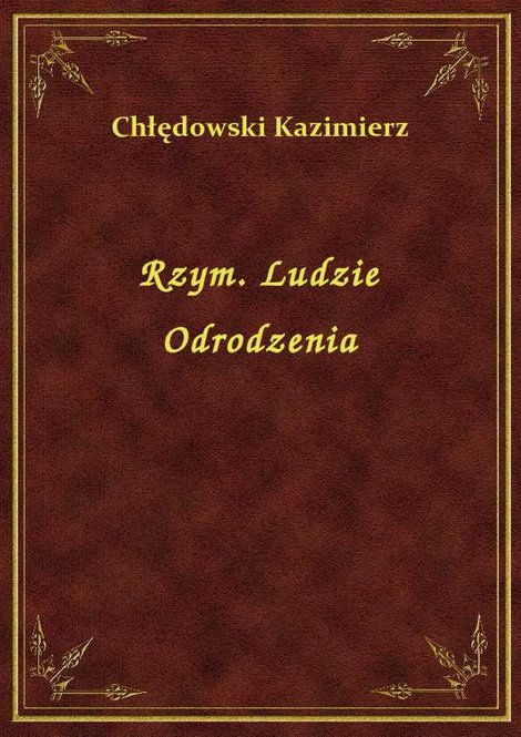 ebooki: Rzym. Ludzie Odrodzenia – ebook