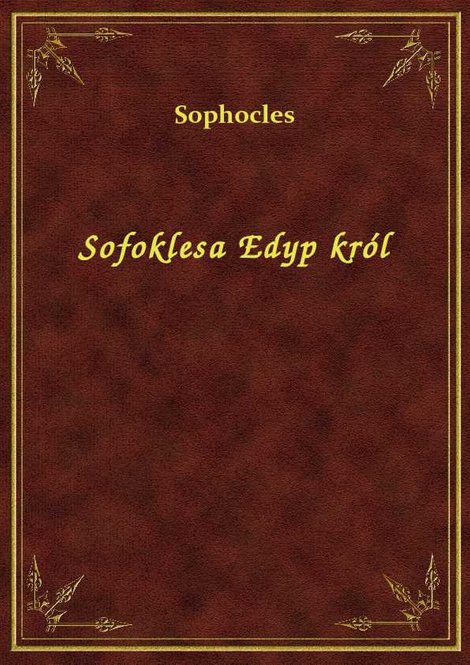 ebooki: Sofoklesa Edyp król – ebook