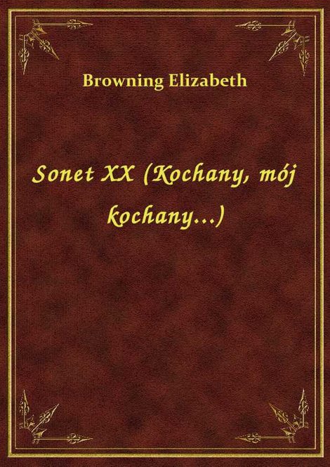 ebooki: Sonet XX (Kochany, mój kochany...) – ebook