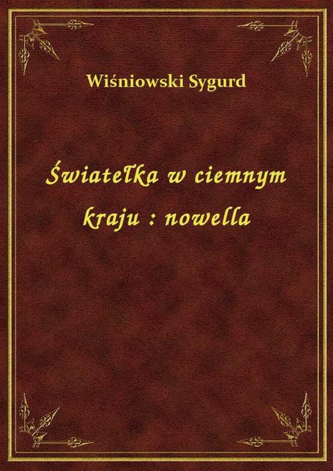ebooki: Światełka w ciemnym kraju : nowella – ebook