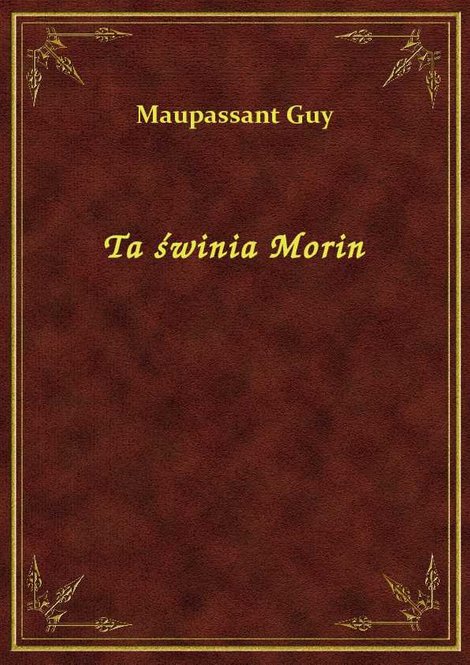 ebooki: Ta świnia Morin – ebook