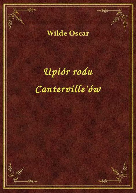 ebooki: Upiór rodu Canterville'ów – ebook