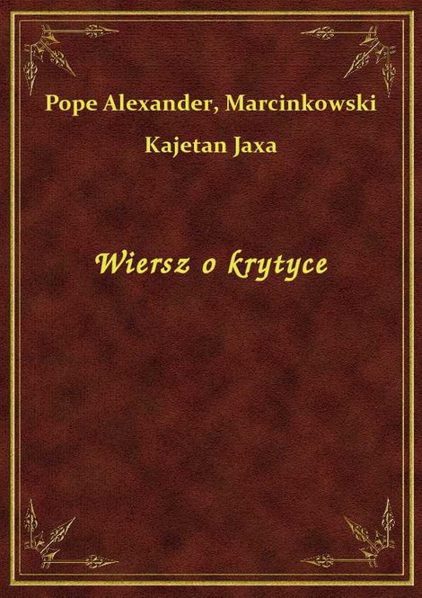 ebooki: Wiersz o krytyce – ebook