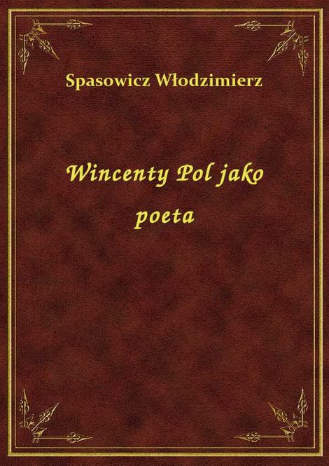 ebooki: Wincenty Pol jako poeta – ebook