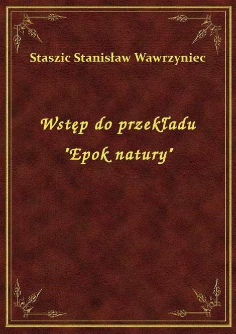 ebooki: Wstęp do przekładu "Epok natury" – ebook