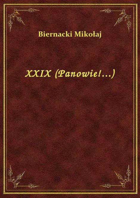 ebooki: XXIX (Panowie!...) – ebook