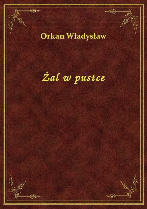 ebooki: Żal w pustce – ebook