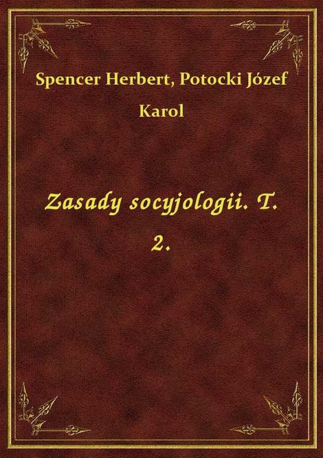 ebooki: Zasady socyjologii. T. 2. – ebook