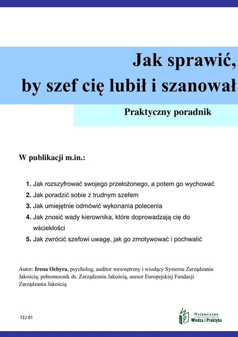 ebooki: Jak sprawić, by szef cię lubił i szanował – ebooki