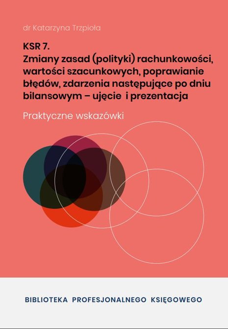 ebooki: KSR 7 Zmiany zasad rachunkowości, wartości szacunkowych, poprawianie błędów – ebooki