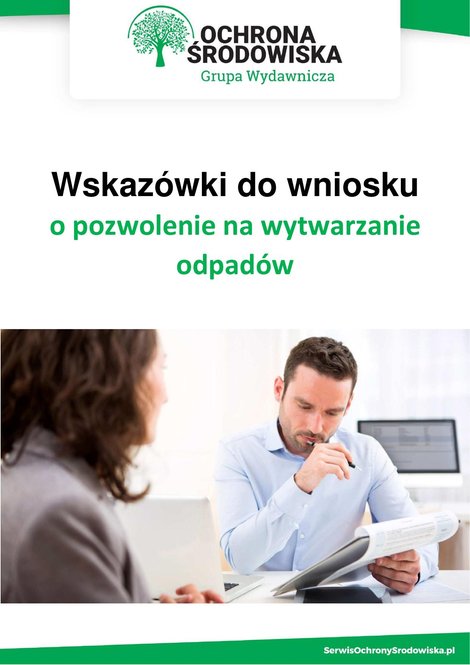 ebooki: Wskazówki do wniosku o pozwolenie na wytwarzanie odpadów – ebooki