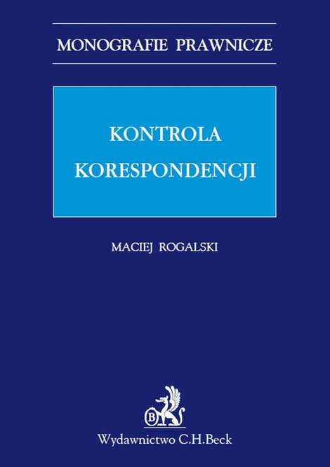 ebooki: Kontrola korespondencji – ebook
