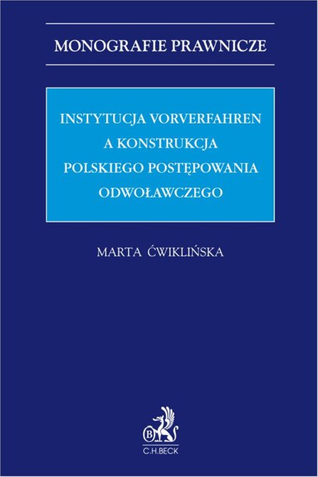 ebooki: Instytucja Vorverfahren a konstrukcja polskiego postępowania odwoławczego – ebook