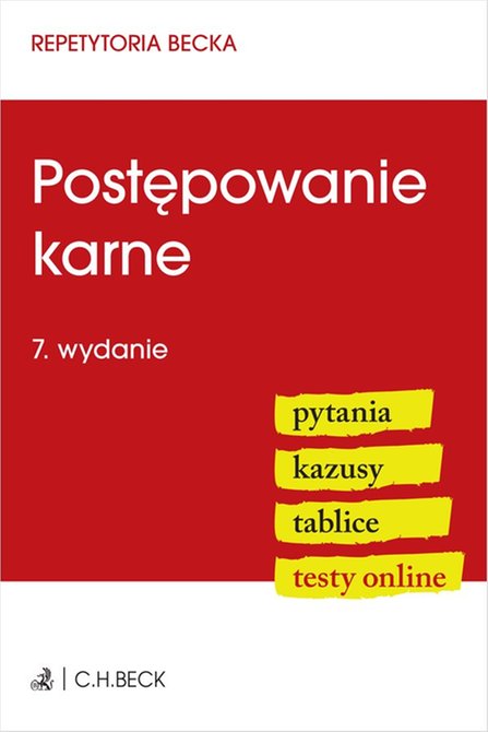 ebooki: Postępowanie karne. Pytania. Kazusy. Tablice. Testy online – ebook