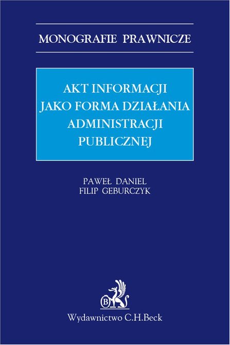 ebooki: Akt informacji jako forma działania administracji publicznej – ebook