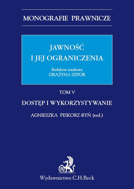ebooki: Jawność i jej ograniczenia. Dostęp i wykorzystywanie. Tom 5 – ebook